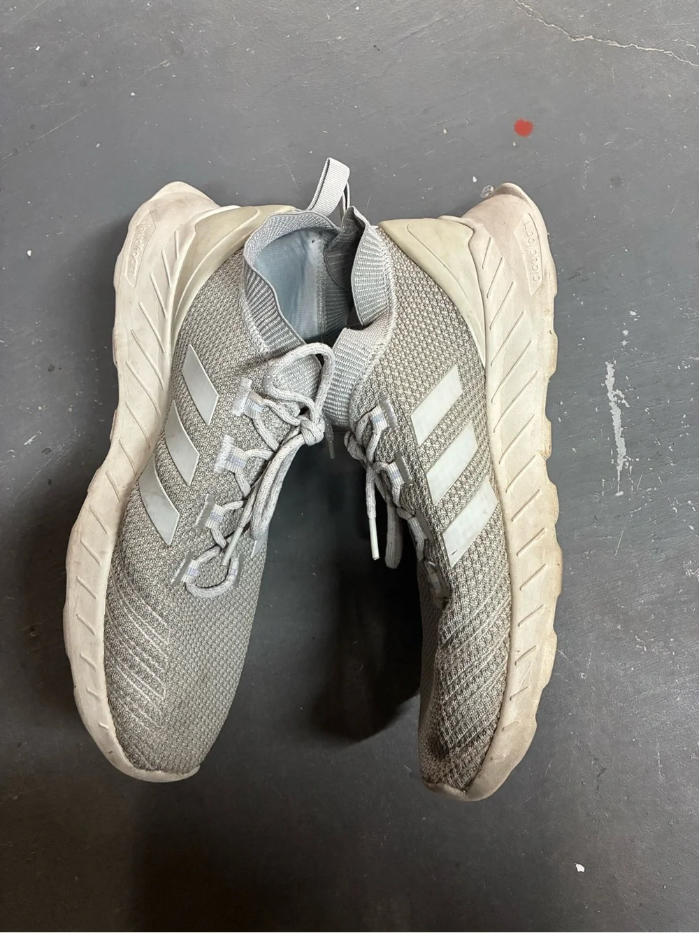 Adidas Questar Rise Cloudfoam Sock Men's Raw White Athletic Running Shoes 11